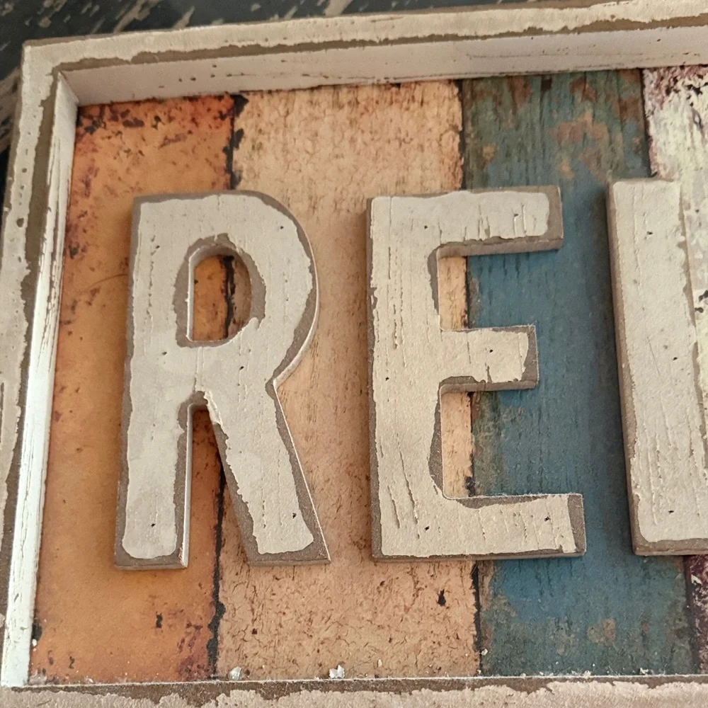 (2) Beach and Relax Wall Decor Signs Rustic - Picture 8 of 12